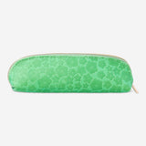 Green Flying Tiger Copenhagen office pencil case with colorful flower patterns, featuring a zippered closure and compact design.