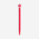 Pink apple-shaped ballpoint pen from Flying Tiger Copenhagen, ideal for office use, with a colorful, playful design.