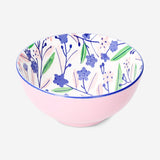 Ceramic flower bowl from Flying Tiger Copenhagen, 14 cm kitchen decorative bowl with colorful floral design.