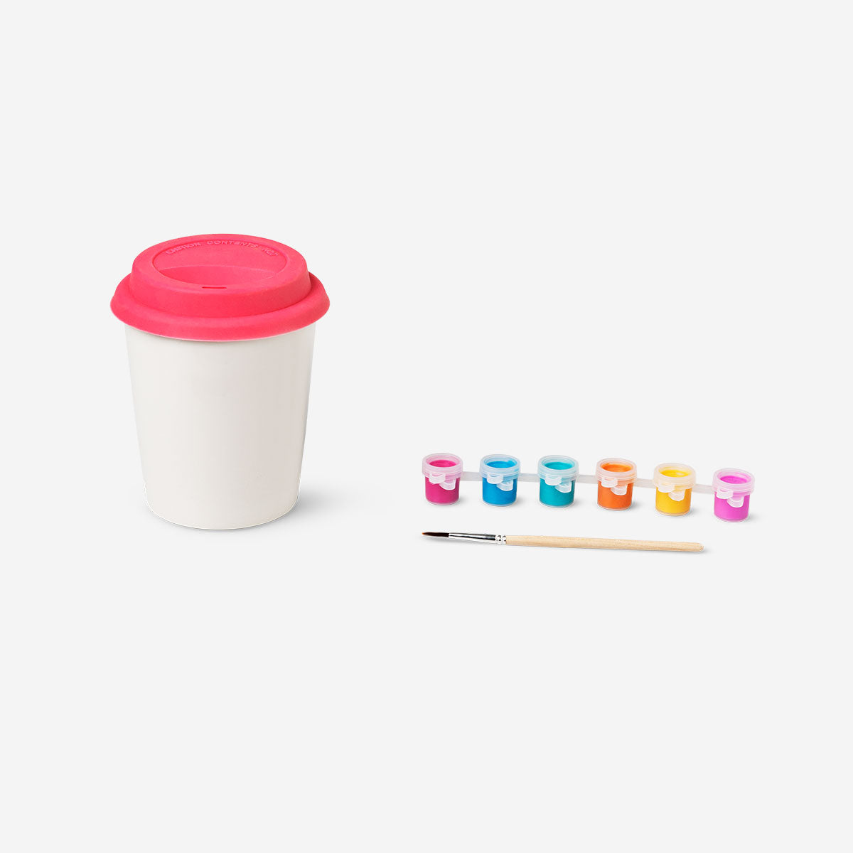 Flying Tiger Copenhagen DIY to-go coffee mug, 360 ml, hobby kit with colorful design and creative materials.