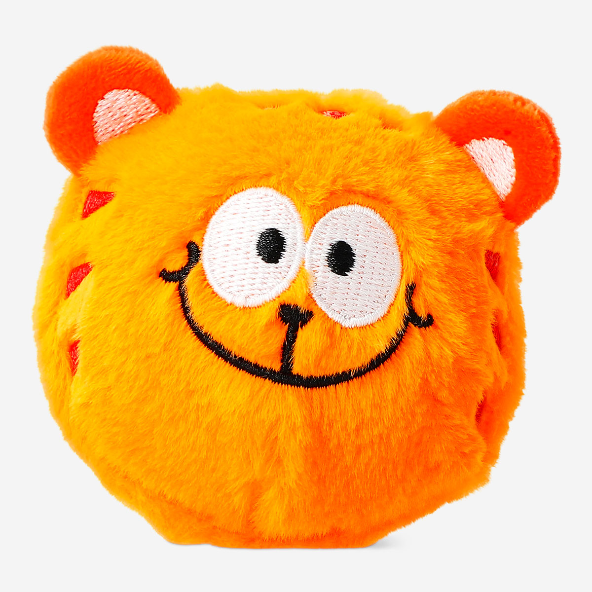 Orange tiger cuddly ball toy from Flying Tiger Copenhagen with soft plush fabric and a friendly animal design.