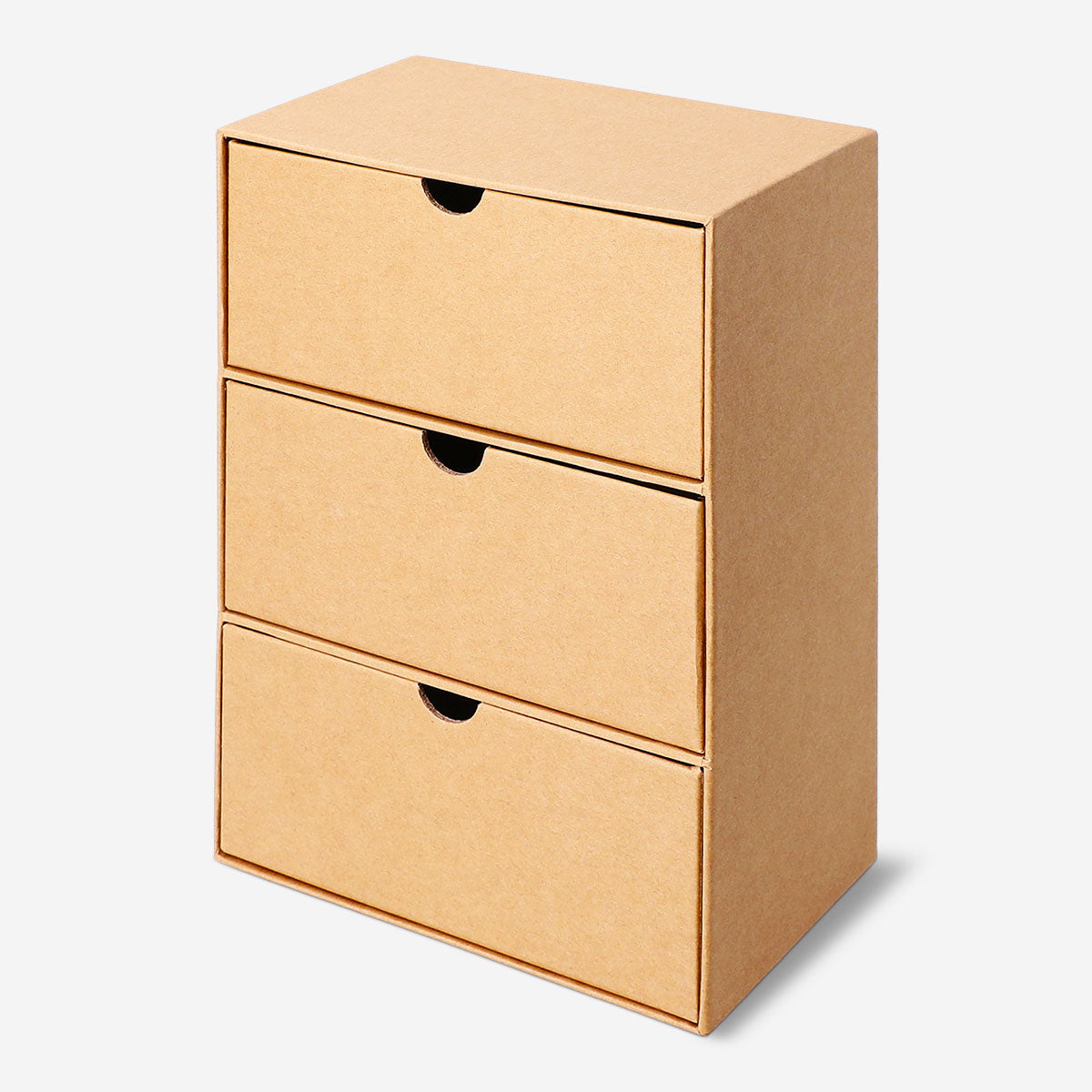 Vertical craft paper desk tidy with three drawers, office organizer by Flying Tiger Copenhagen, showing a sleek, functional storage solution.