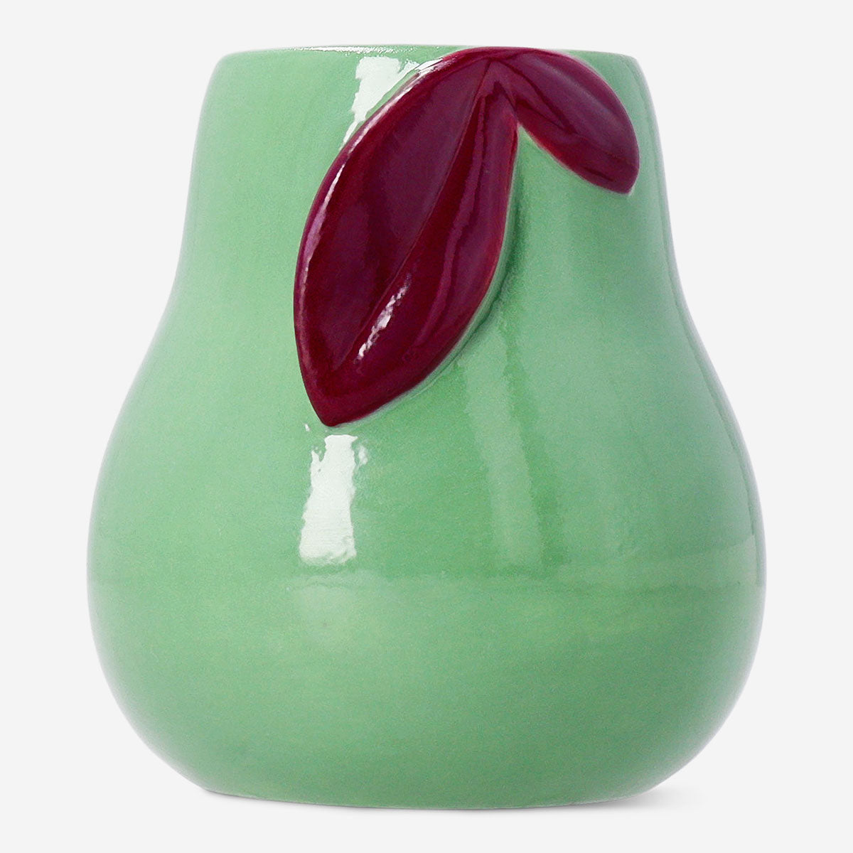 Pear-shaped toothbrush holder by Flying Tiger Copenhagen for home bathroom organization, made of durable plastic.