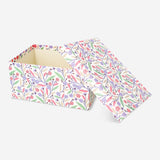 Colorful floral storage box from Flying Tiger Copenhagen, 17x24 cm, ideal for home organization and decorative storage.