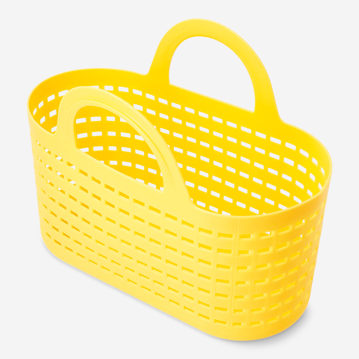 Yellow Flying Tiger Copenhagen basket with handles, measuring 23x30 cm, suitable for home storage and organization.
