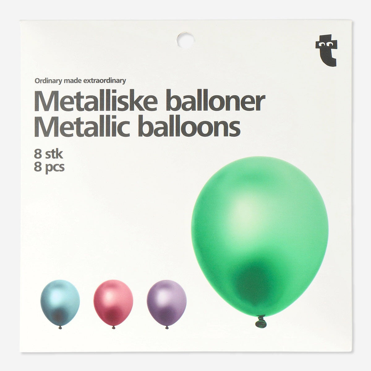 Metallic balloons - 8 pcs