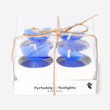 Set of four nautical tealights in decorative holders, perfect for home decor, by Flying Tiger Copenhagen.