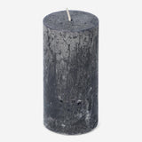 Sort rustikt bloklys - 12 cm