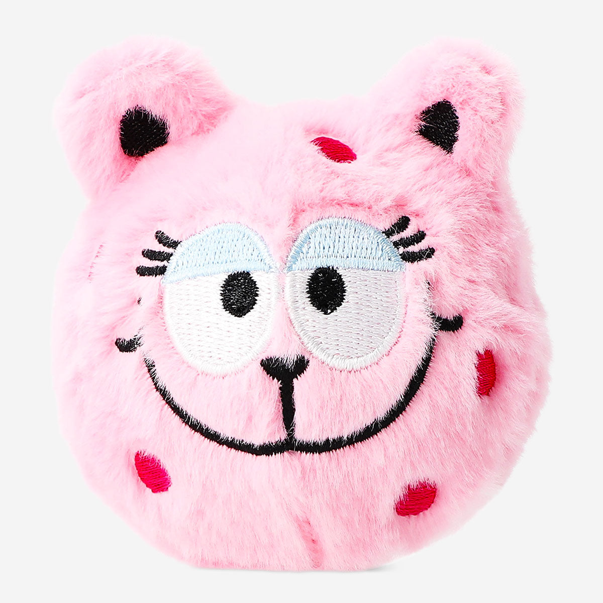Pink leopard cuddly ball toy from Flying Tiger Copenhagen with soft, plush fabric and playful leopard print design.