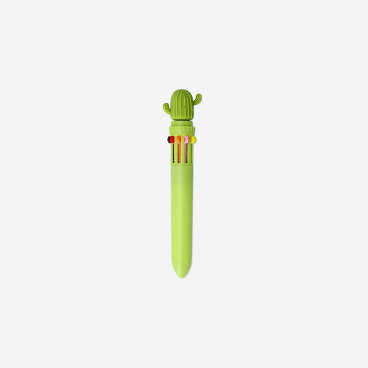 Cactus kuglepen - flerfarvet blæk