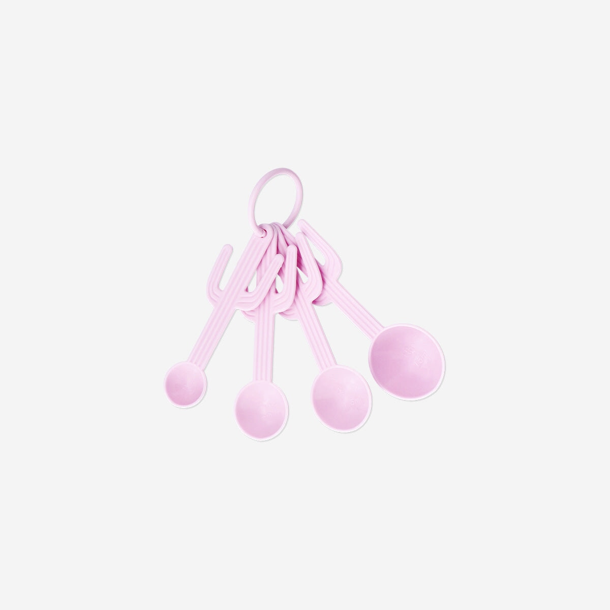 Pink kaktus måleskeer - 4 stk.