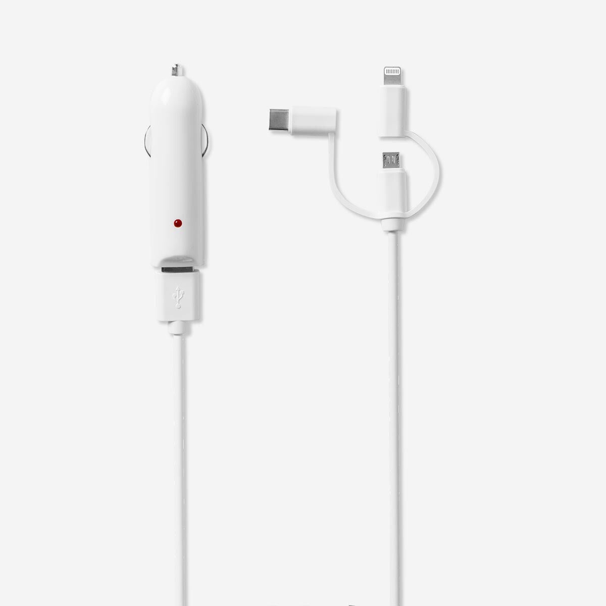 White car charger set
