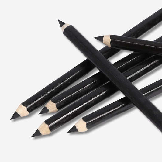 Black Charcoal Pencils - 6 pcs