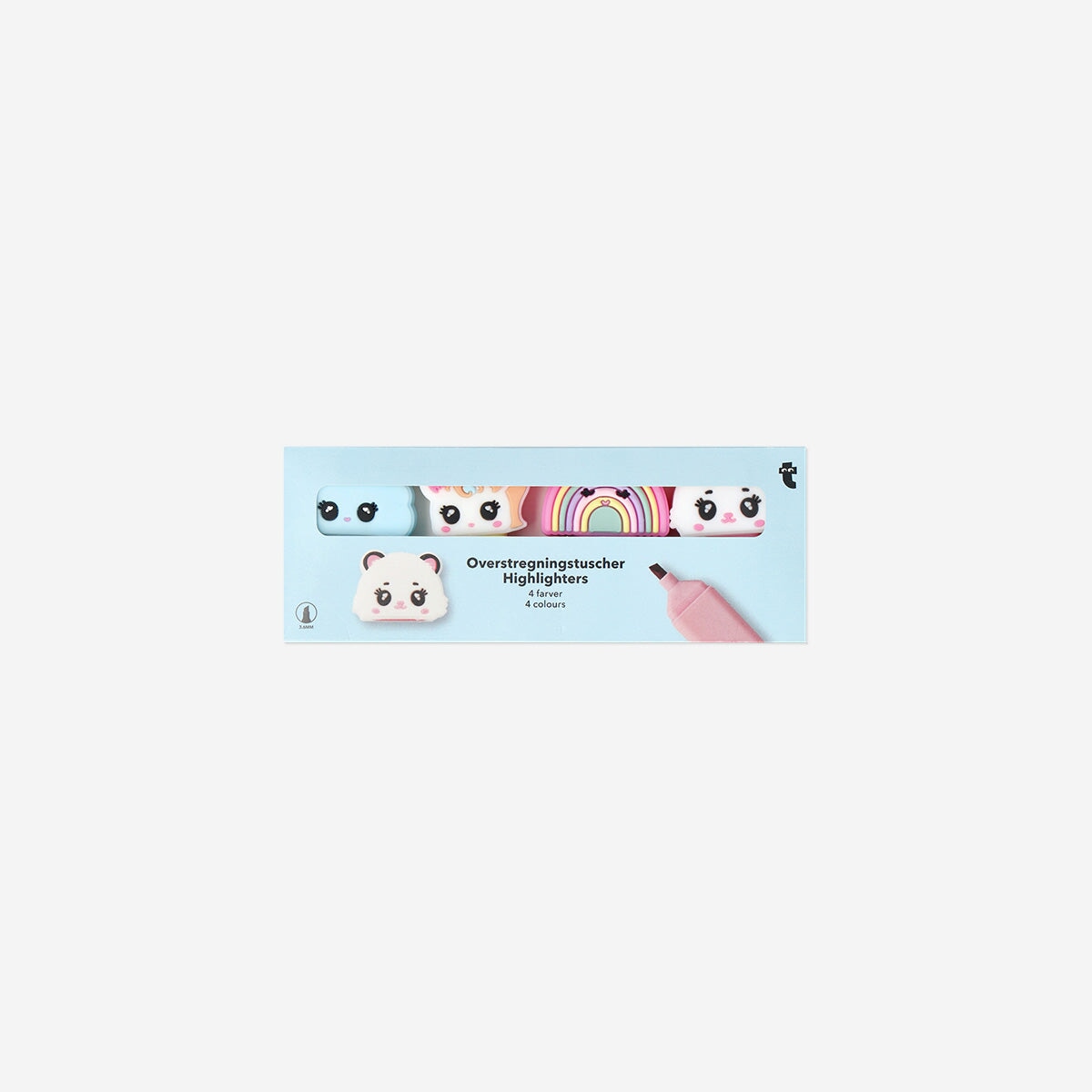 Cute character highlighters - 4 pcs