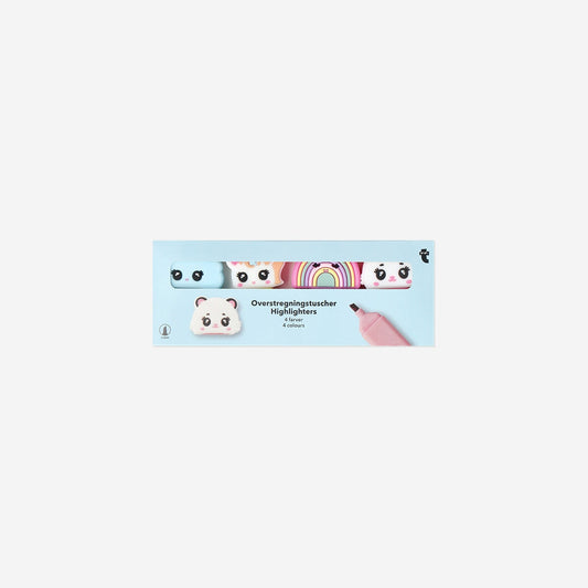Cute character highlighters - 4 pcs
