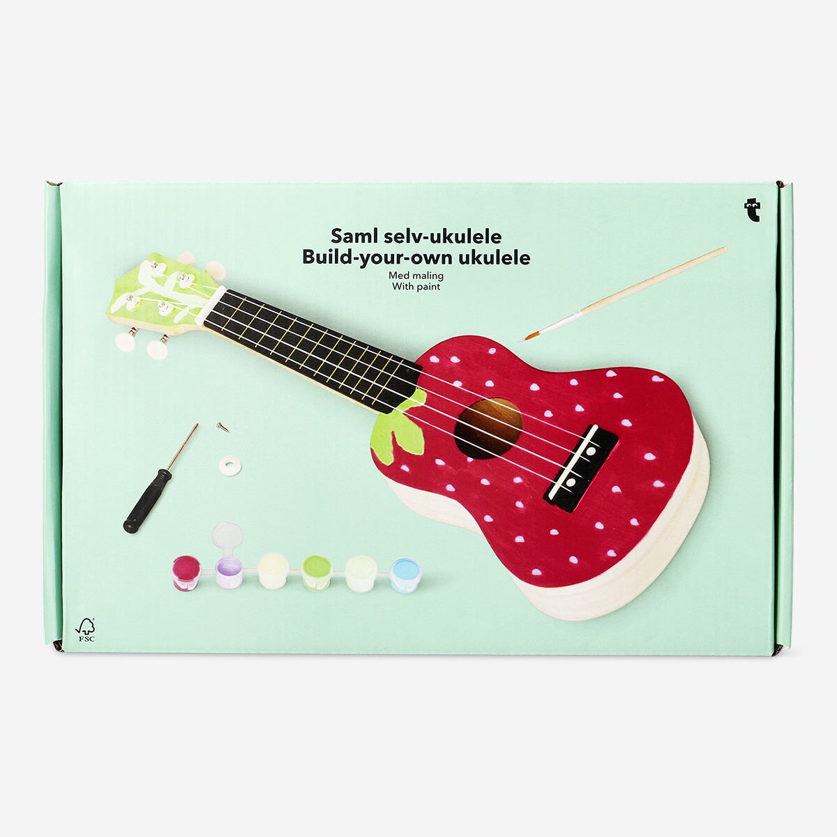 DIY ukulele with paint