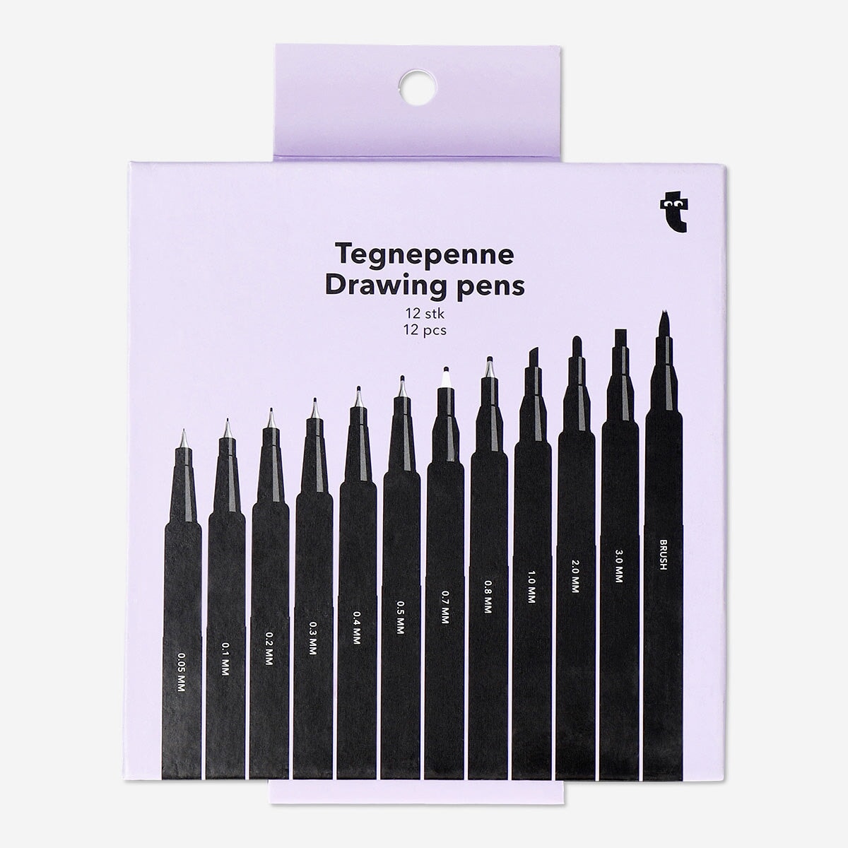 Tegne- og kalligrafipenne - 12 stk.