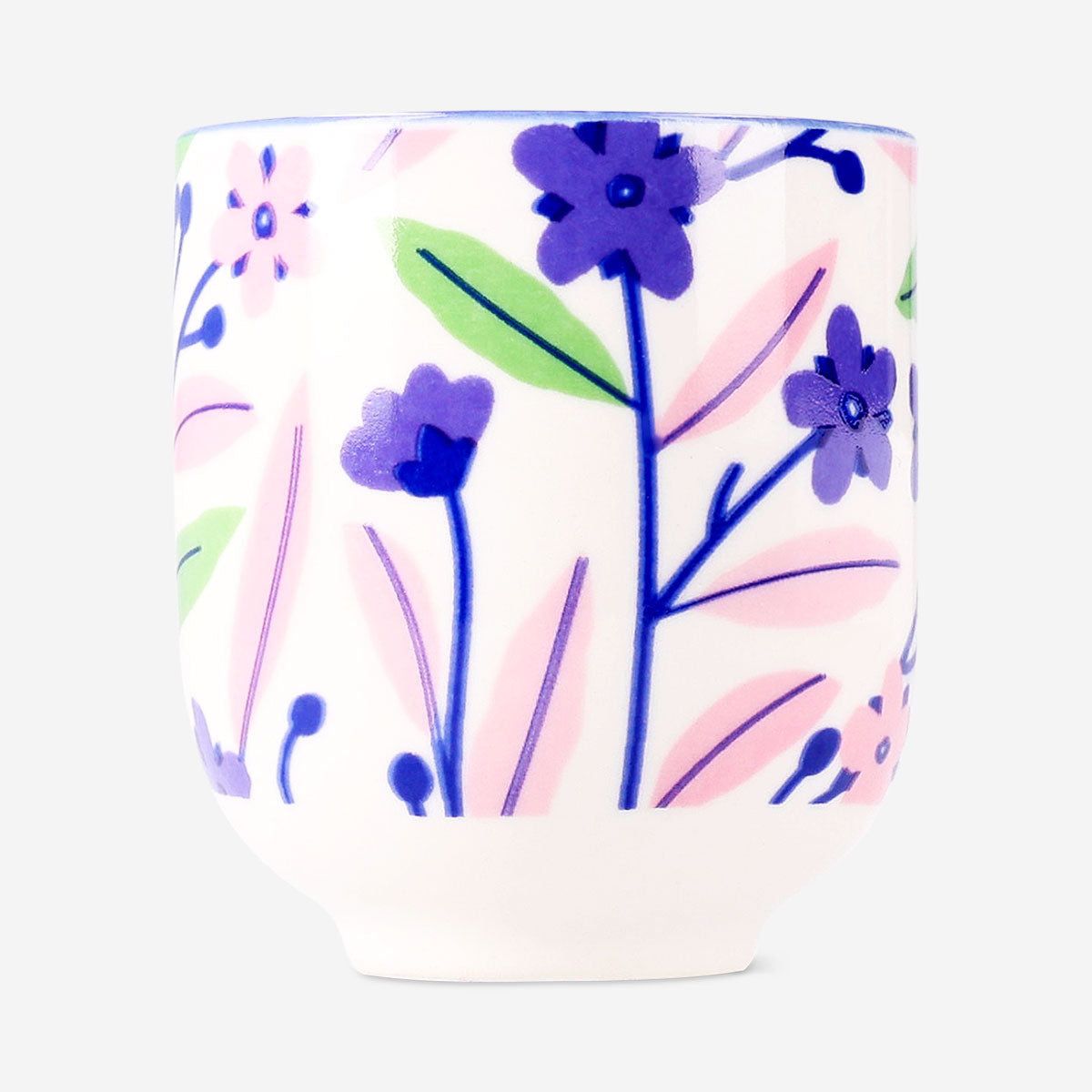 Flower-decorated egg cup from Flying Tiger Copenhagen, 5 cm kitchen accessory with colorful floral design.