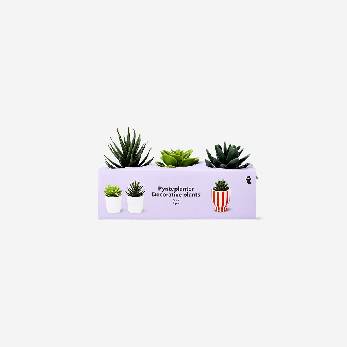 Faux succulents in pots - 3 pcs