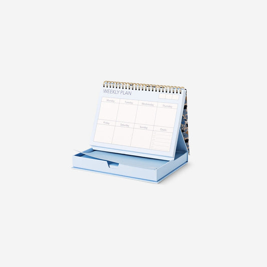 Blomstret ugeplanner til skrivebordet