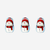 Chocolate snowmen with milk filling