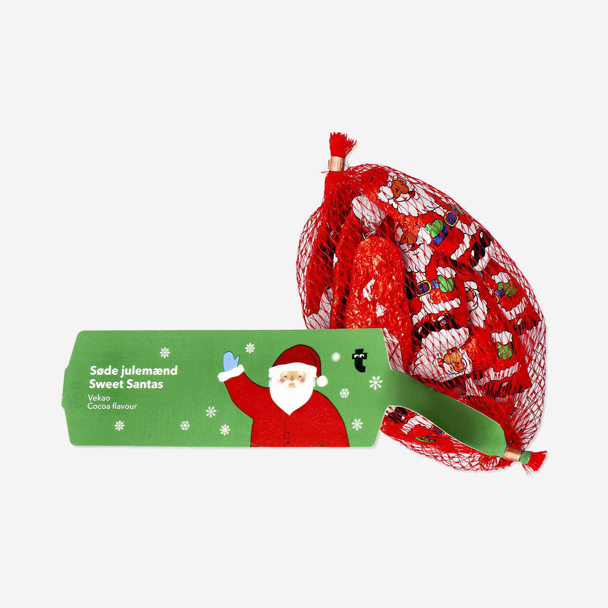 Cocoa confectionery Santas in net. Test update