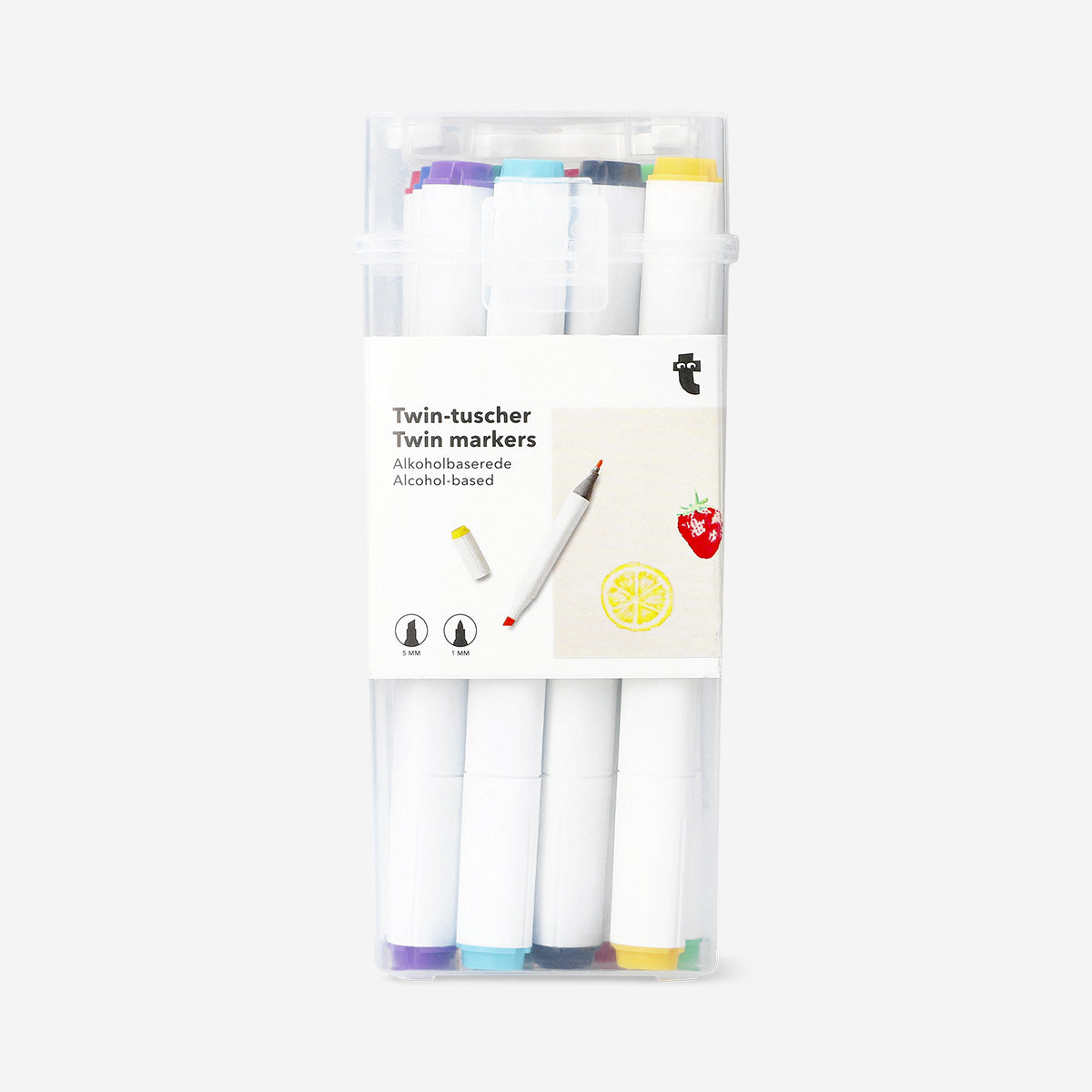 Twin markers bright shades - 12 pcs
