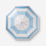 Foldable striped umbrella with UV protection