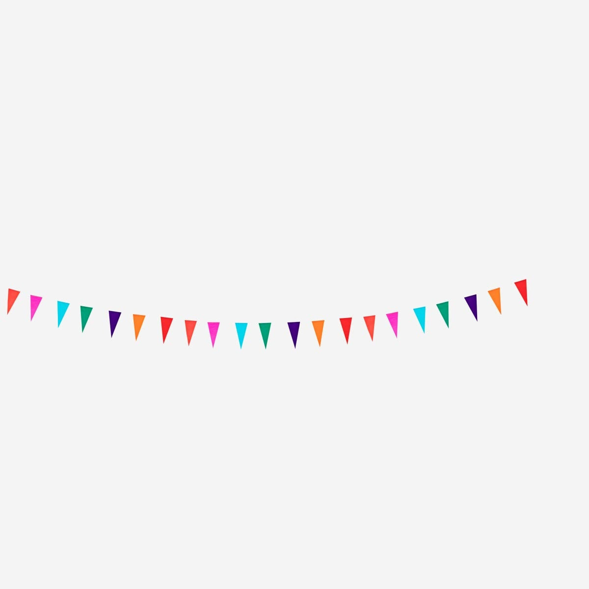 Multi-colour Flag Garland - 10 m