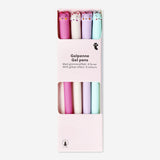 Glitter gel pens with cat faces - 4 pcs