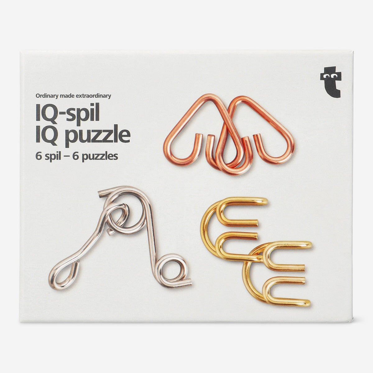 IQ-puslespil i metal - 6 stk.