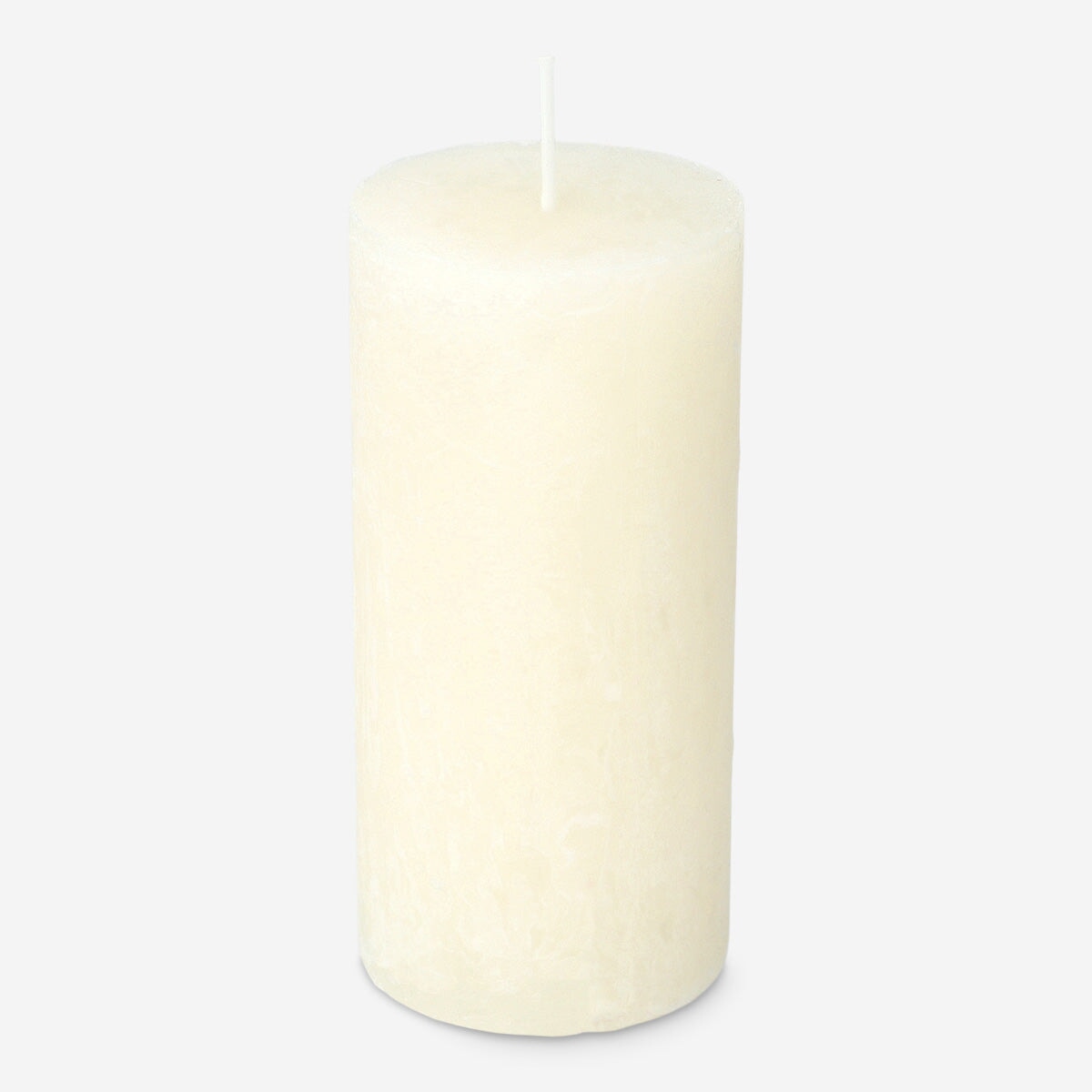 Elfenbenshvidt rustikt bloklys - 12 cm