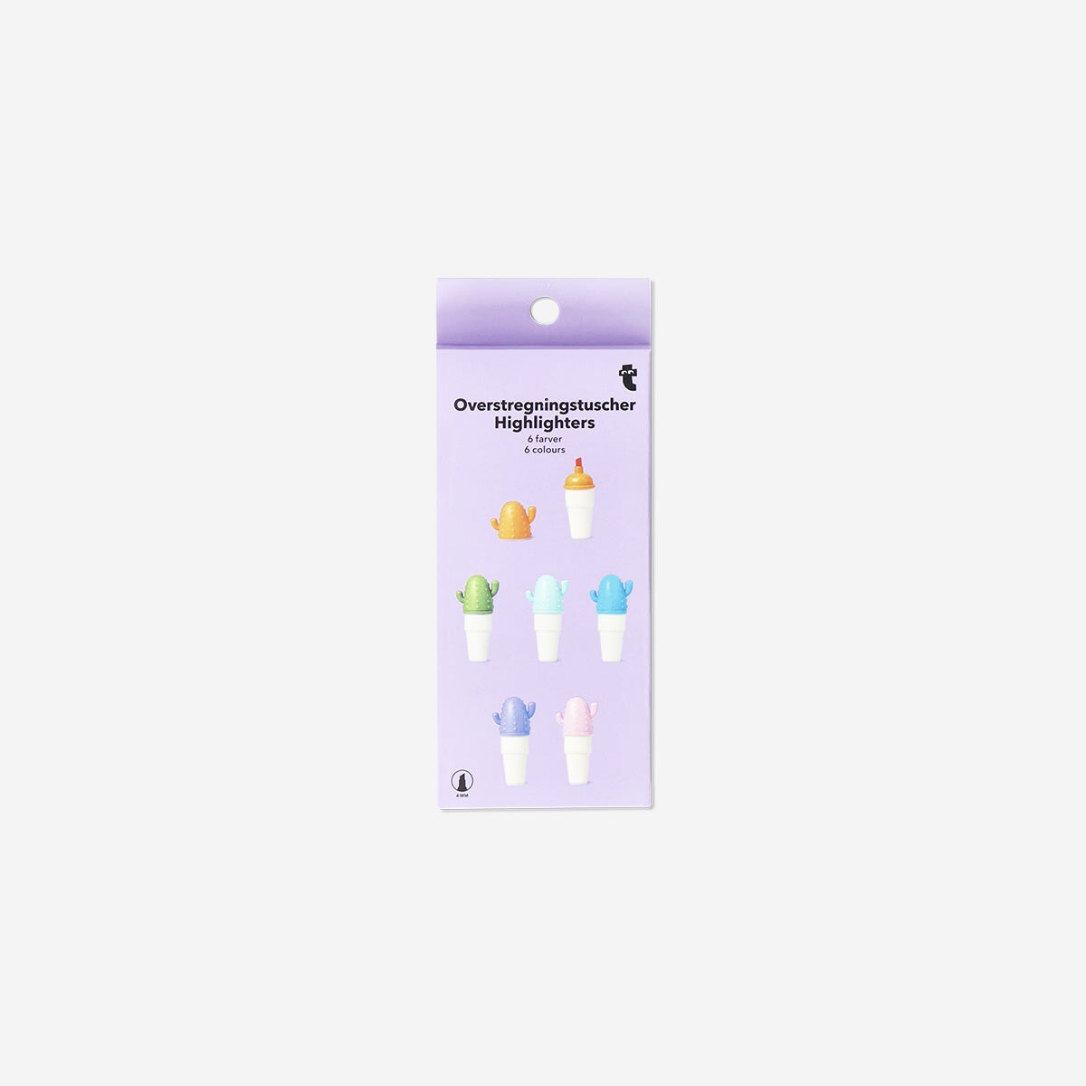 Mini cactus highlighters - 6 pcs