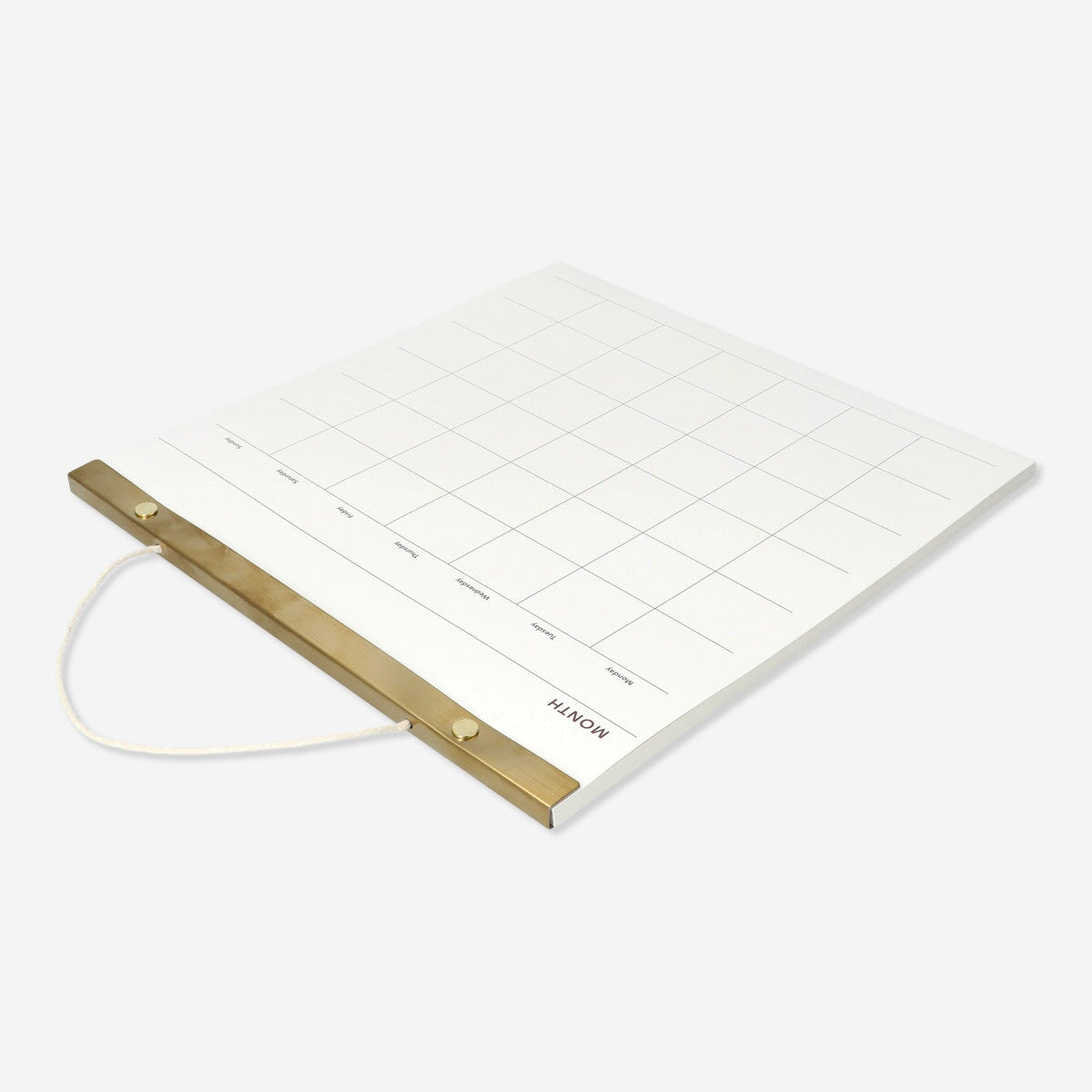 Monthly planner for hanging