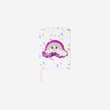Notebook with glitter rainbow