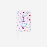 Notebook with lenticular lava lamp