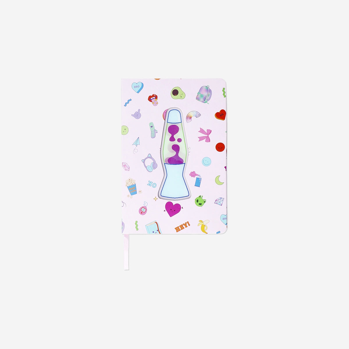 Notebook with lenticular lava lamp