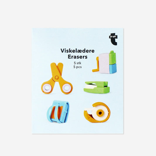 Office supply erasers - 5 pcs