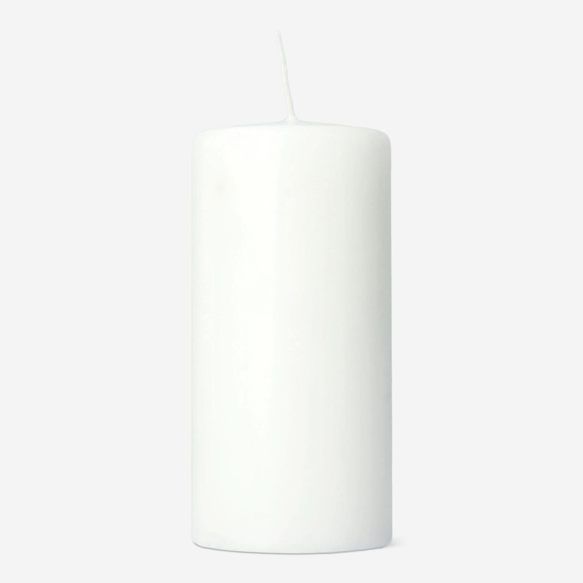 White Pillar Candle - 14 cm