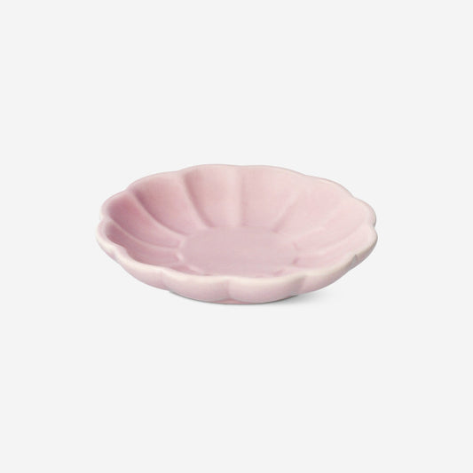 Pink blomsterformet fad - 10 cm