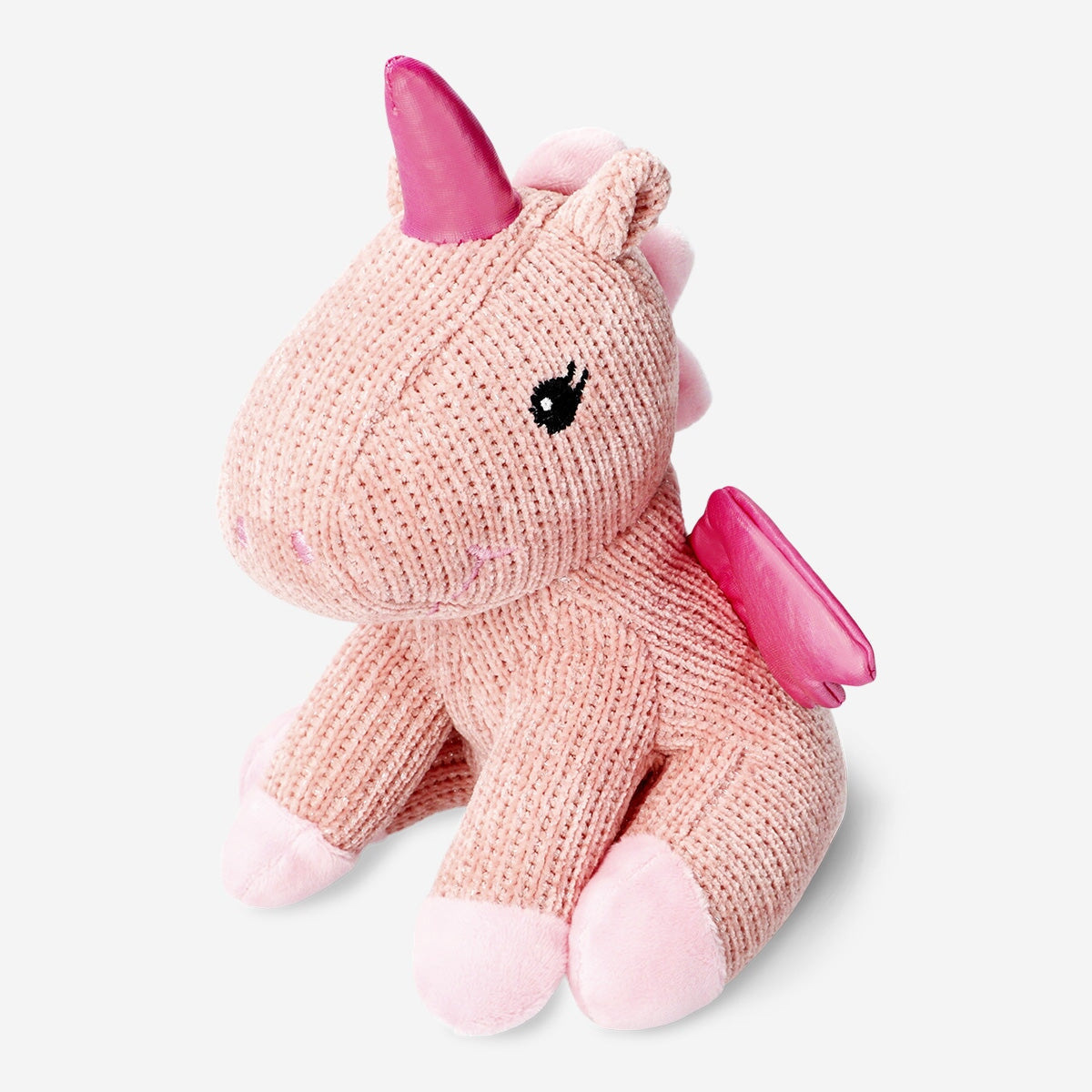 Pink enhjørning i plys
