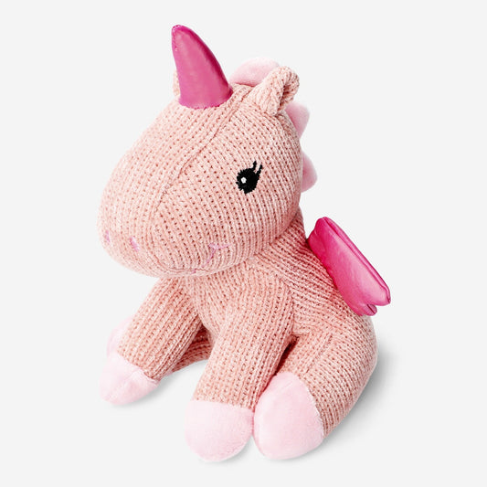 Pink enhjørning i plys