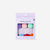 Pom pom papirclips - 6 stk.
