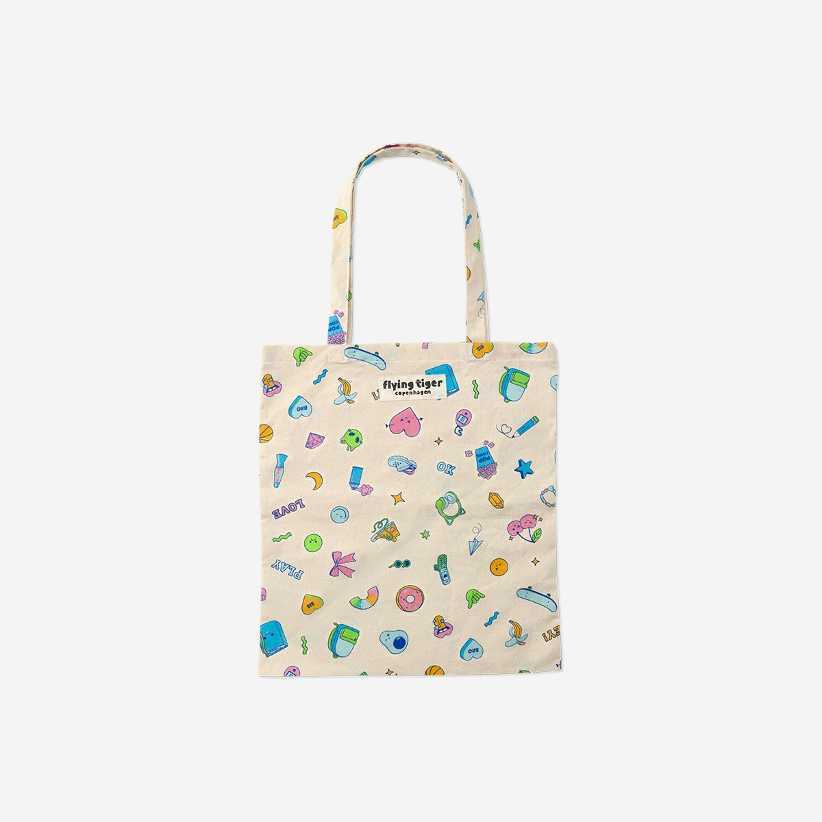 Tote bag with icons