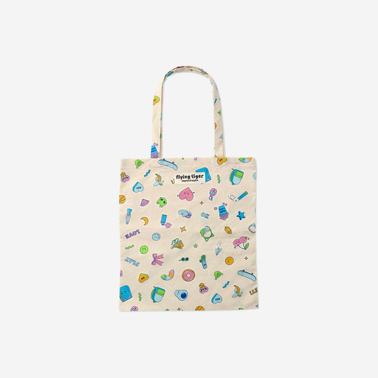 Tote bag with icons