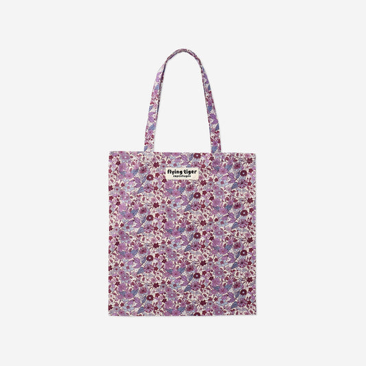Blomstret tote bag
