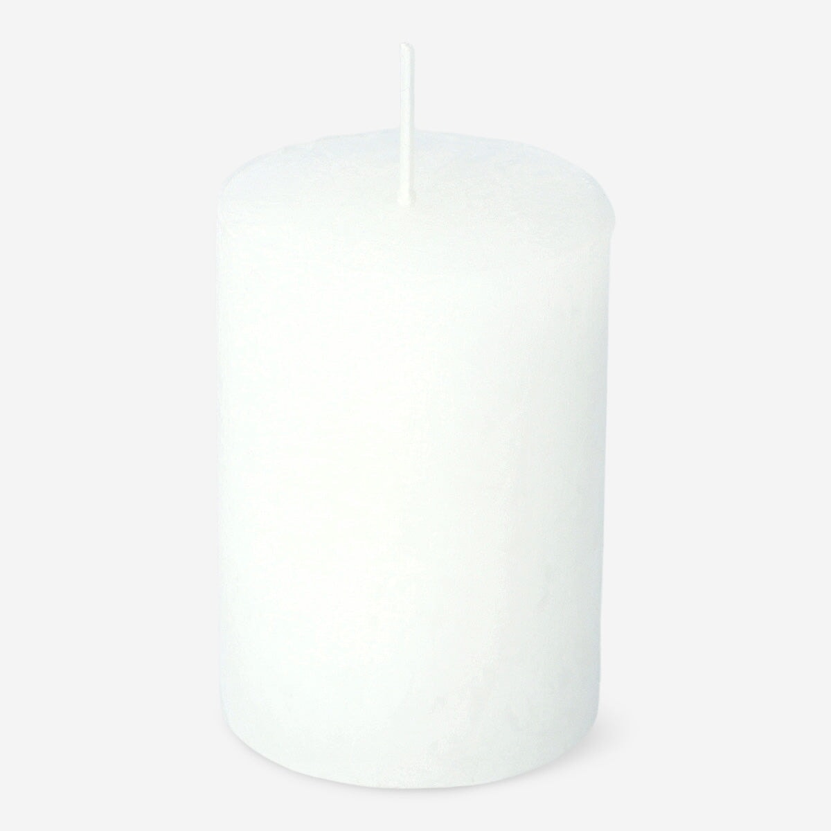 Hvidt rustikt bloklys - 8 cm