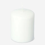 White Rustic Pillar Candle - 8 cm