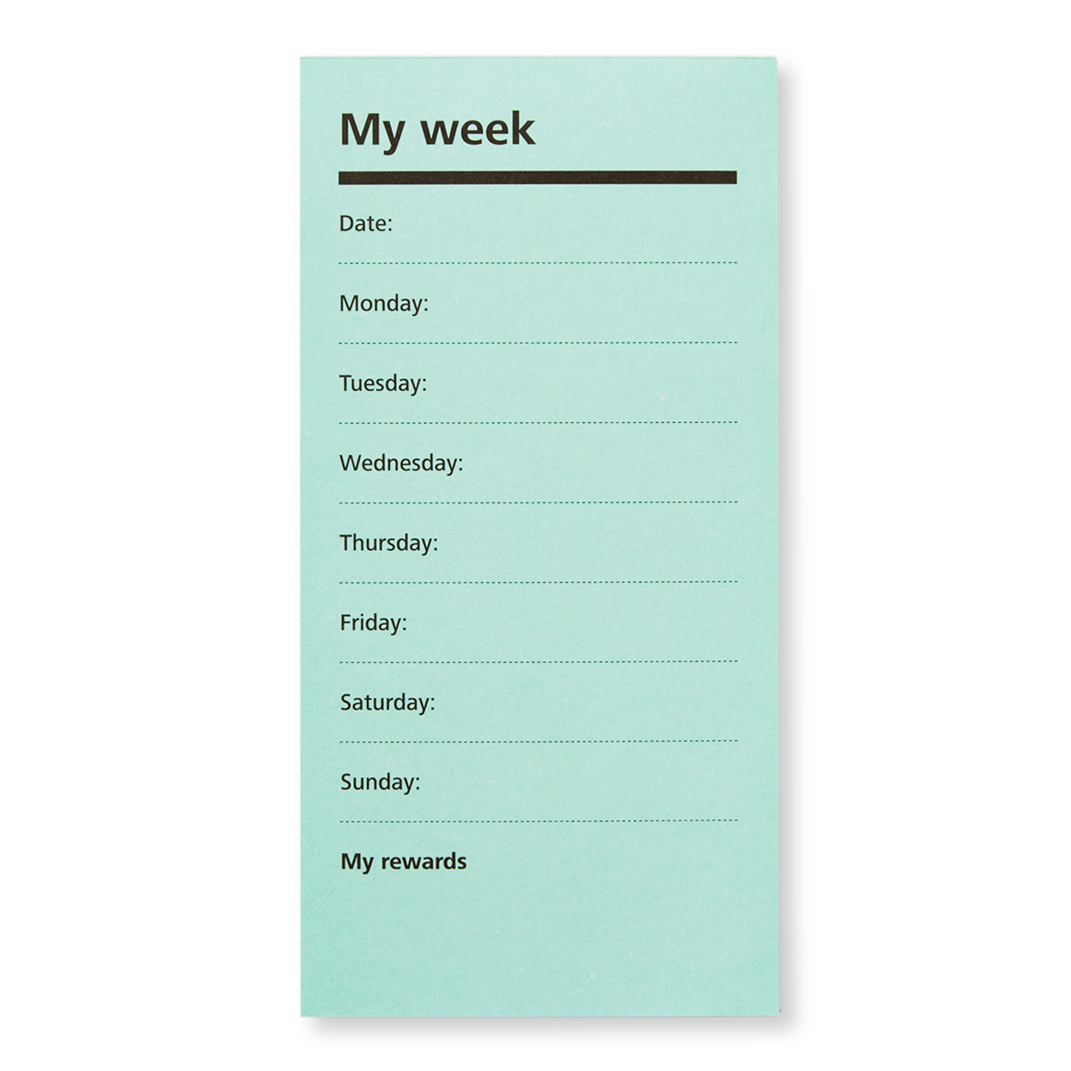 Goal setting lists