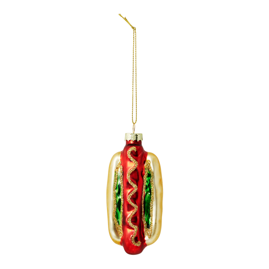 Christmas bauble. Hotdog